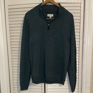 John W. Nordstrom Sage Blue Zip-Up Sweater - L